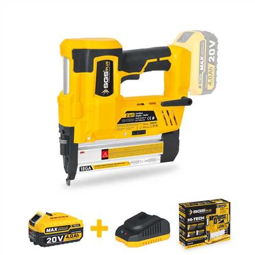 Agrafeuse-cloueuse sans fil SGS Plus 20 V – moteur brushless