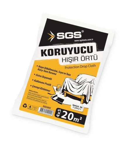 Bâche de protection peinture SGS blanche 20 m