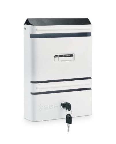 Boîte aux lettres en métal SGS blanche