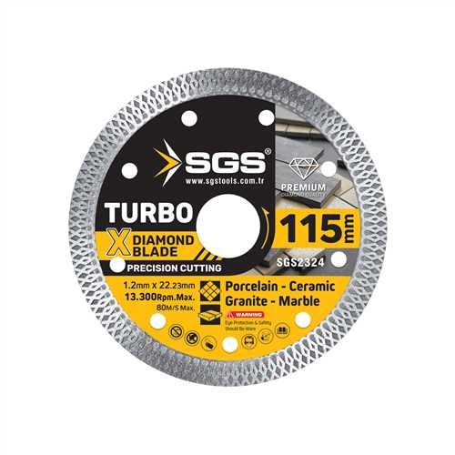 Disque diamant turbo SGS 115 mm
