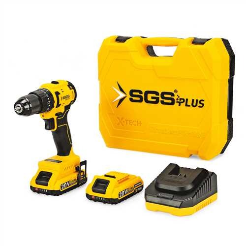 Perceuse visseuse sans fil SGS Plus X-Tech 20 V 2,0 Ah – moteur brushless